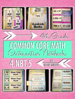 Preview of Interactive Notebook Activities - Multi-Digit Multiplication {4.NBT.5}