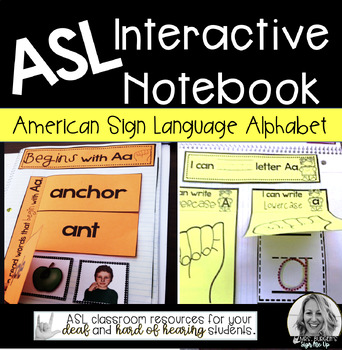 Preview of American Sign Language Interactive Notebook |  Alphabet
