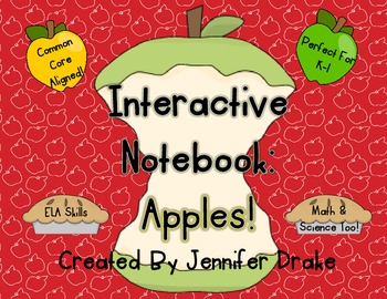 Preview of Interactive Notebook: Apples!  Hands On ELA, Math & Science Apple Learning!