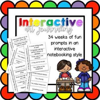 Preview of Interactive Notebook: Art Journaling 170 Prompts! 34 WEEKS, ONE FULL YEAR!