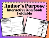 Interactive Notebook - Author's Purpose Mini Lesson - Foldable