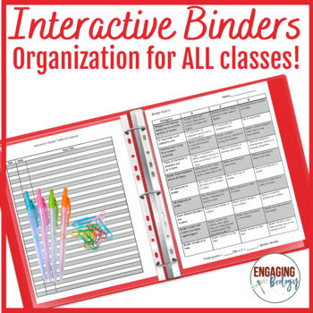 Preview of Interactive Notebook Binders - Organization for ALL Classes!