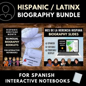 Preview of Interactive Notebook Biography Templates for Hispanic Heritage Month
