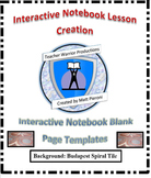 Interactive Notebook Blank Template Pages- Budapest Spiral Design