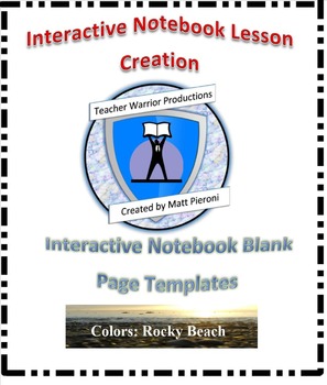 Preview of Interactive Notebook Blank Template Pages- Catalina Island Beach