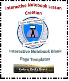 Interactive Notebook Blank Template Pages- Catalina Island Beach