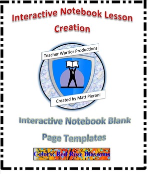 Preview of Interactive Notebook Blank Template Pages- Fiery Blossom