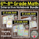 6th, 7th, and 8th Grade Math Interactive Notebook Bundle S