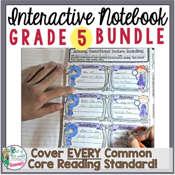 Preview of Interactive Notebook Bundle - 5th Grade - Covers ALL CCSS RL & RI Standards