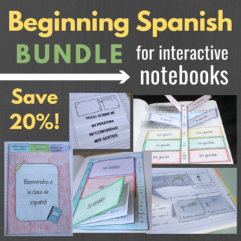 Preview of Interactive Notebook Bundle for Beginning Spanish Classes