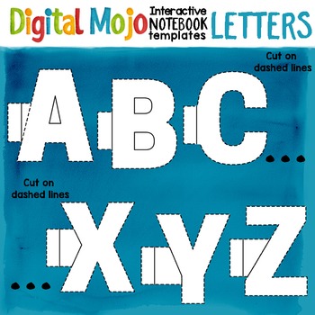 Preview of Interactive Notebook Clipart Templates Alphabet Letters