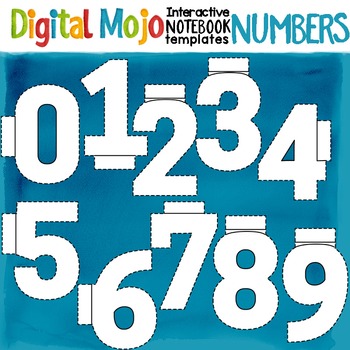 Preview of Interactive Notebook Clipart Templates Numbers