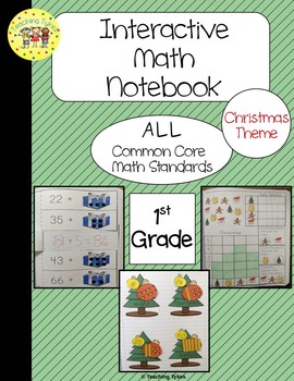Preview of Christmas Interactive 1st Grade Math Notebook