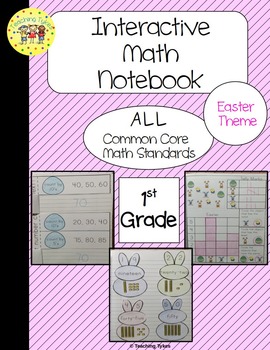 Preview of Easter Interactive 1st Grade Math Notebook