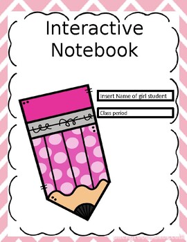 Preview of Interactive Notebook Cover Page