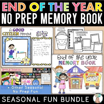 Preview of End of the Year Activities Memory Book Spring Writing Craft and Summer Fun