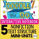 Interactive Notebook Doodle and Do - 5 Units on Nonfiction