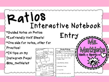 Preview of Interactive Notebook Entry on Ratios