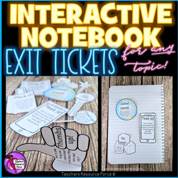 Preview of Interactive Notebook Exit Tickets for any topic - editable!