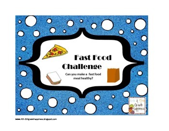 Preview of Interactive Notebook Fast Food Challenge - Nutrition / Health / Math