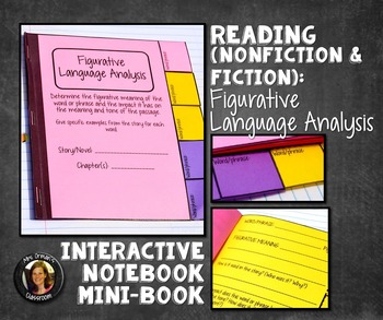 Preview of Interactive Notebook: Figurative Language Analysis Mini Book