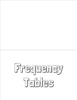 Preview of Interactive Notebook Frequency Table Foldable
