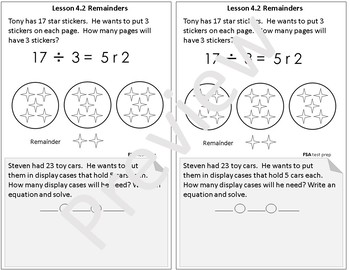 Preview of Interactive Notebook Go Math Chapter 4 Notes Grade 4
