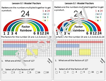 Preview of Interactive Notebook Go Math Chapter 5 Notes Grade 4