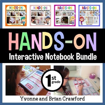 Preview of Interactive Notebook First Grade Common Core Bundle with Scaffolded Notes