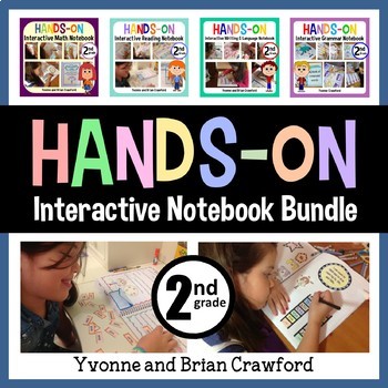 Preview of Interactive Notebook Second Grade Common Core Bundle with Scaffolded Notes