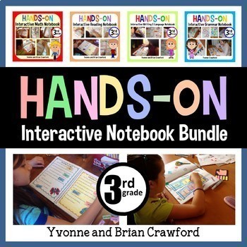 Preview of Interactive Notebook Third Grade Common Core Bundle with Scaffolded Notes