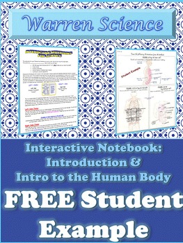 Preview of Interactive Notebook: Introduction & Intro to the Human Body (Student Example)