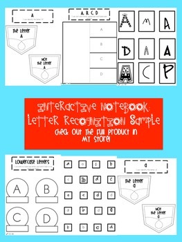 Preview of Interactive Notebook Letter Identification FREE Sample