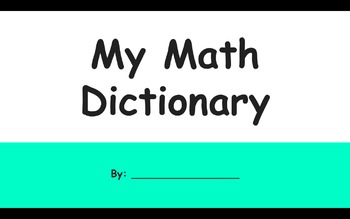 Preview of Digital Notebook - Math Dictionary
