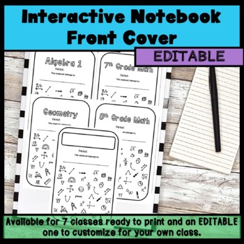Preview of Interactive Notebook Math Front Cover