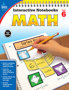 Preview of Interactive Notebook Math Workbook Grade 6 Printable 104910-EB
