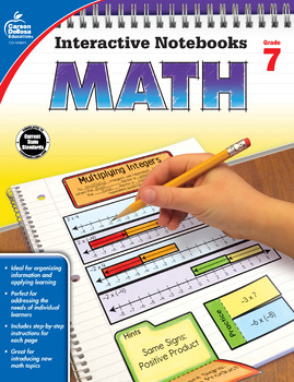 Preview of Interactive Notebook Math Workbook Grade 7 Printable 104911-EB