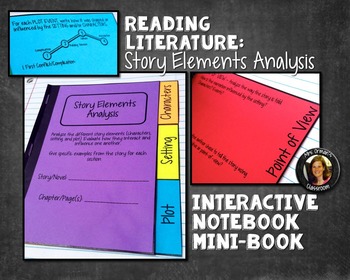 Preview of Interactive Notebook Mini Book: Story Elements Analysis