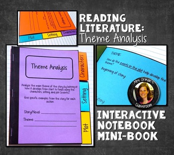 Preview of Interactive Notebook Mini Book: Theme Analysis