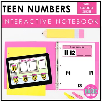 Preview of Teen Numbers Interactive Notebook Math Centers