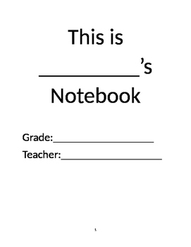 Preview of Interactive Notebook Outline