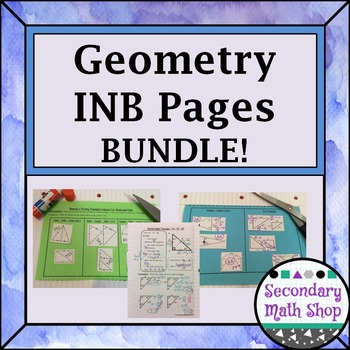 Preview of Interactive Notebook Pages - Geometry Pages (Growing) Money Saving Bundle