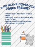 Interactive Notebook Pages for Easy Customization and Diff