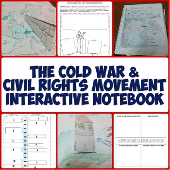 Preview of Cold War and Civil Rights Movement Interactive Notebook Bundle