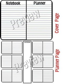 Preview of Interactive Notebook Planner Lesson Plan Organizer ELA Math Any Subject or Grade