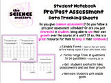 Interactive Notebook Pre/Post Assessment Data Trackers