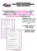 Interactive Notebook Pre/Post Assessment Reflection Sheets