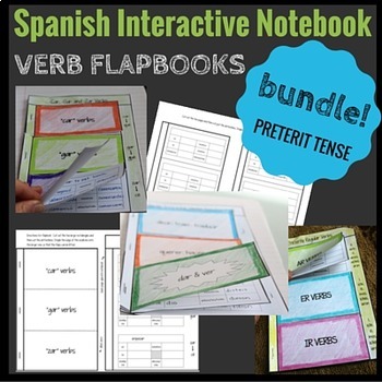 Preview of Interactive Notebook Preterite Verbs Flapbook BUNDLE