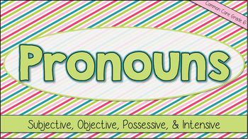 Preview of Interactive Notebook: Pronouns - Subjective, Objective, Possessive, & Intensive