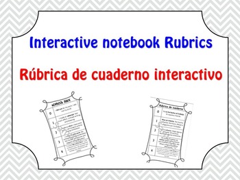 Preview of Interactive Notebook Rubric - English & Spanish